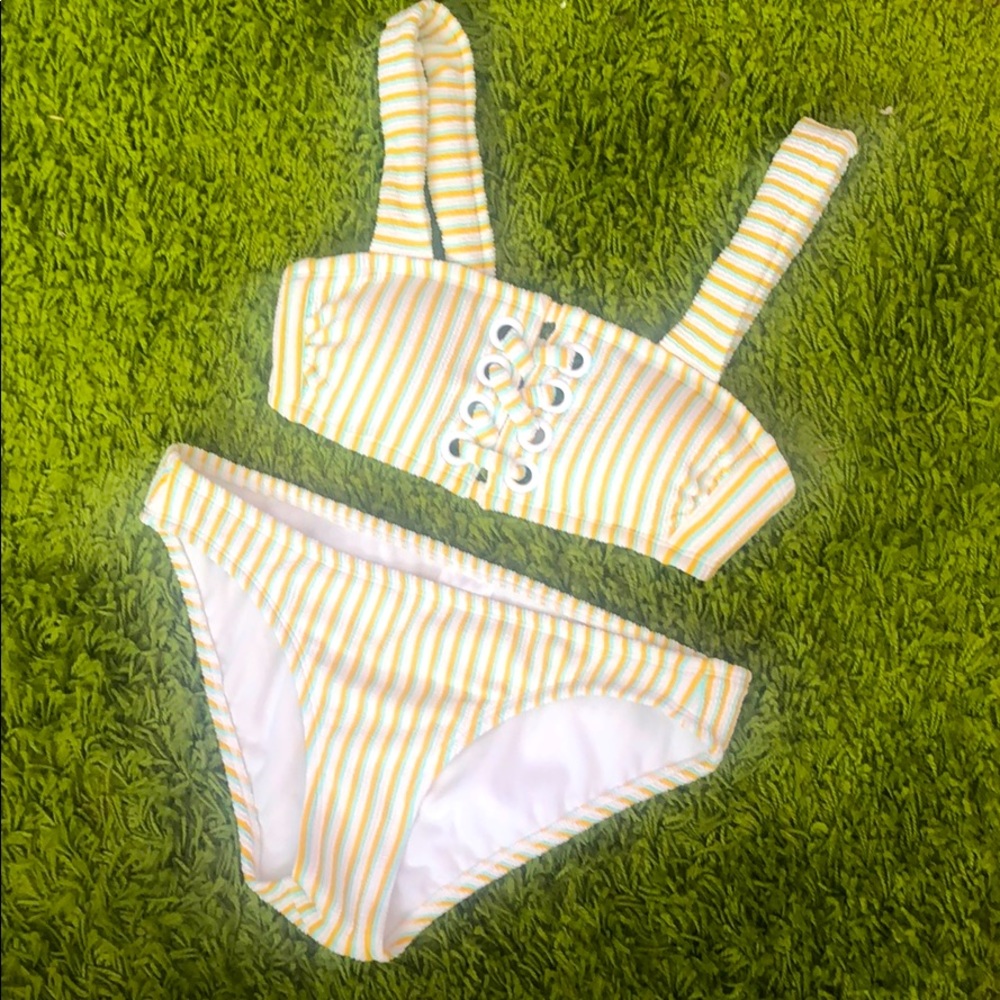 Lemon 🍋 Lime textured bikini